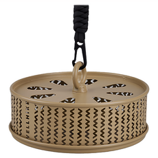 WellHike 玩客 可懸掛金屬鏤空蚊香盤 135 x 65mm 卡其色