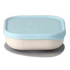 miniware 天然聚乳酸點心時光組, 點心碗 + 矽膠吸盤 + 矽膠上蓋 + 水杯組, 香草薄荷綠, 1組