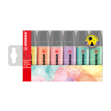 STABILO 思筆樂 波士馬卡龍色經典螢光筆 6色套裝, ST70/6-2, 1盒