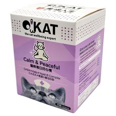 O'KAT 美喵人生 貓咪每日好心情, 110顆, GABA+褐藻+酵母B群, 穩定援助 Set, 1罐