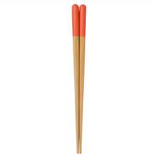 de Buyer 畢耶 Ganko Kids 日本熊本傳統色手作天然竹兒童筷, 18cm, 太陽橘, 1雙