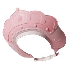 哩哩摳摳 LILIKOKO 兒童浴帽, 柔軟TPE貼合不緊勒, 強韌PP帽簷沖水不塌, 尺寸15*13公分, 0.5-8歲適用, 皇冠粉色, 1個