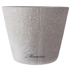 MORIANN Edge Stone 塑膠圓形花盆 3629, 淺棕色, 1個