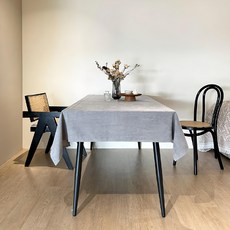 hoom 禾馨生活 防水桌布 - 優雅灰, 180 x 260cm, 1個