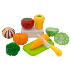 OhBabyLaugh 蔬果切切樂玩具套裝, 7個, 角色扮演, ABS塑膠, 蔬菜, 1組