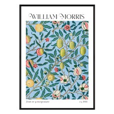 Boluo 菠蘿選畫所 William Morris 石榴 掛畫, 30 x 40cm, 黑色