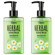 GREEN 綠的 植物抗菌潔手露，馬鞭草&洋甘菊, 350ml, 2瓶