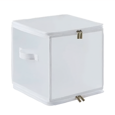 FUN+ 無印風透明收納箱 27L 帶把手, 30 x 30 x 30cm, OP2022, 1個