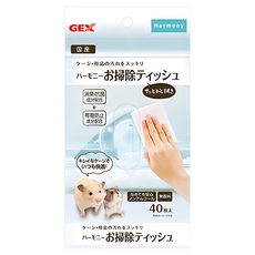 GEX 小寵物透視屋清潔抗菌非酒精棉紙巾 40枚入, 1包