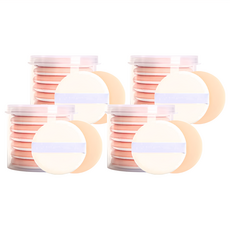 氣墊粉撲 Set, 7片+收納盒, 膚色杏, 4組