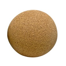 NicoFun 愛定做 瑜珈球 按摩球 直徑6.5cm 輕巧便攜 瑜珈輔助, 天然軟木色, 1個