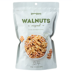 gomgom 原味 100% 加州核桃, 500g, 1包