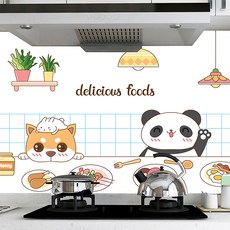 半島良品 炫染廚房防油貼磁磚貼 美味食物, 1個