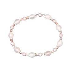 晶鑽珍珠紫水晶三效手鍊, 18cm