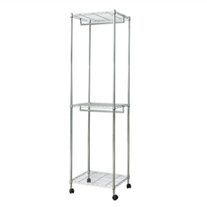 dayneeds 日需百備 輕型 電鍍 插管 3層雙桿衣櫥