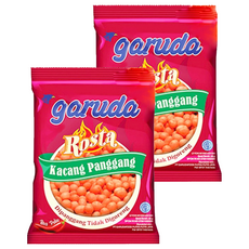 garuda ROASTED COATED ROSTA PEANUTS SPICY 烤辣味花生, 70g, 2包