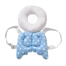 護頭防摔枕 藍色 水晶絨材質, 1個