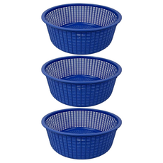 百貨King 吉利蔬果瀝水籃 藍色/綠色/紅色可選 台灣製, 40 x 15cm, 3個