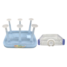 KEYTOSS 詰朵斯 手提杯架組 聚苯乙烯PS材質 23*7*20CM 耐溫-20℃至80℃, K358 款式隨機, 1盒