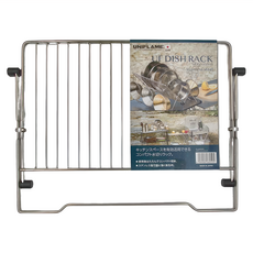 UNIFLAME 不鏽鋼碗盤瀝水架, 底部防滑設計, 收納簡單 輕鬆攜帶, U662595, 1層, 1個