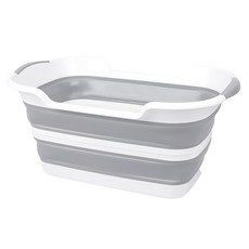 Tamsaa 基本款寵物可折疊浴缸 M 灰色 1個