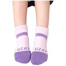 GIAT 吉亞特 兒童款 類繃萊卡運動機能襪 86108 淺紫色 L(18~22cm), 1雙