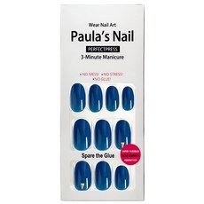 Paula's Nail 寶拉美甲 秒貼美甲 穿戴甲 Set 30片 - 3分鐘美甲, 無需膠水, 莫藍迪金, 1組