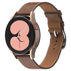 SINJIMORU Galaxy Watch 單圈式皮革錶帶, 棕色, 1條