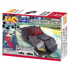 LaQ 黑閃(117pcs+5pcs)積木玩具，益智啟發，培養創造力, LIGHTNING BLACK, 1入