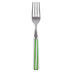 SABRE PARIS WHITE STRIPE 線條玩色系列 點心 蛋糕叉 綠光森林 16cm不鏽鋼壓克力材質, 1個