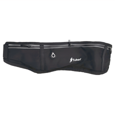 MICHAEL FITNESS 麥克健身 三口袋運動腰包, 黑色, 輕巧耐磨, 多功能, 48 x 11.5cm 腰圍65~120cm, 1個