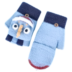 Kori Deer 可莉鹿 嬰兒童保暖針織毛線兩用翻蓋五指露指手套