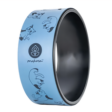 mukasa 慕卡莎 PU瑜珈輪 耐衝擊ABS內圈 PU表層 吸汗止滑, 32 x 12cm, 藍色, 1個