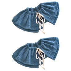 純棉紗布口水巾 藏青色 製造日期2024.12, 2條