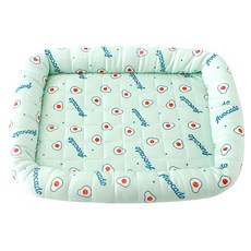 冰絲涼感寵物窩 方型, 綠酪梨, 1個