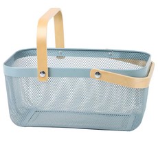 Cotton Field 棉花田傢飾 丹麥鐵藝收納籃, 藍色, 1個