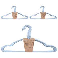 順崴 Shoenwei 圓弧凹肩浸塑衣架10入組, PE塑膠+高錳鋼金屬, 尺寸43.5x20.5cm, 顏色隨機, 30支