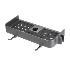 SUNORO 蓮蓬頭/桿瓶罐/掛勾收納置物架, 1個, 槍灰色