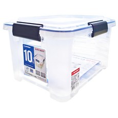 KEYWAY 聯府 Fine防潮整理箱 附輪 10L, 透明色, 1個