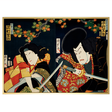 Boluo 菠蘿選畫所 浮世繪 役者, 59.4 x 42cm, 金色