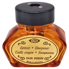 DUX 墨水瓶削筆器 金屬玻璃材質 尺寸5.5x3.5x5cm, 橘色, 1個