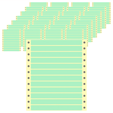 華麗牌 電腦列印標籤 單排 WL-5008G 綠色, 1800張, 1盒