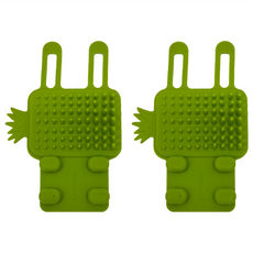 AFAMIC 艾法 新款速拆好清洗寵物抓癢神器 桌腳蹭毛除毛梳按摩梳, 綠色, 2個