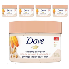 Dove 多芬身體磨砂膏 燕麥 + 金盞花, 細緻磨砂粒子 溫和清潔老廢角質, 298g, 5罐