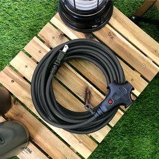 ADAMOUTDOOR 戶外延長動力線, 5m, 黑色, 1個