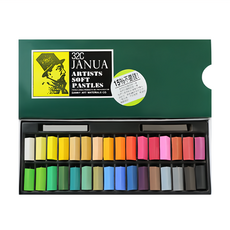 JANUA 老人牌 軟質粉彩 32色 S684, 顏色鮮麗典雅, 含膠量低, 1盒
