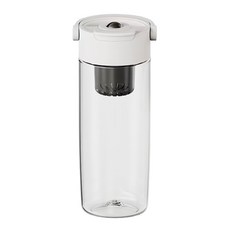儀家生活館 自動吸附 磁吸彈跳獨立茶倉 Tritan 水壺, 1個, 白色, 550ml