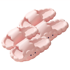 雲朵拖鞋 兩雙入 40~41號 粉色 柔軟舒適 室內外兼用, 250mm