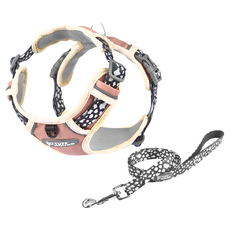 TUFFHOUND 它願 寵物胸背牽繩組 胸背帶 + 牽繩, 1組, 粉色