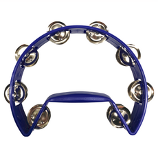 KingRosa 半月型鈴鼓 單層 藍色, 輕盈活潑樂曲氣氛, 台灣製, 1個